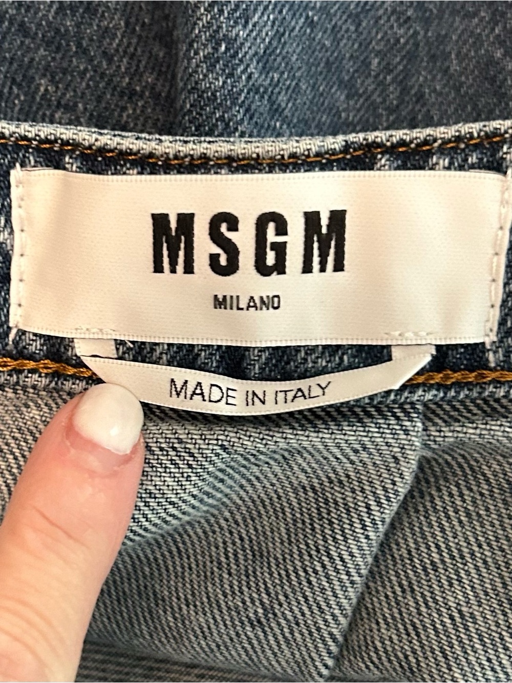 MSGM Milano Raw denim skirt with front metal button fastening SZ IT 38 US 4 - Picture 7 of 10
